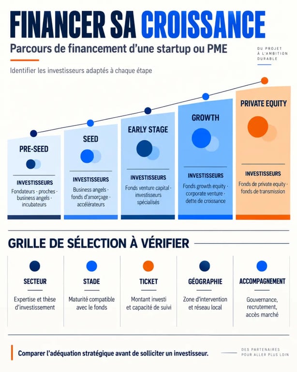 Fonds d'investissement liste : panorama des stades de financement et des critères de sélection