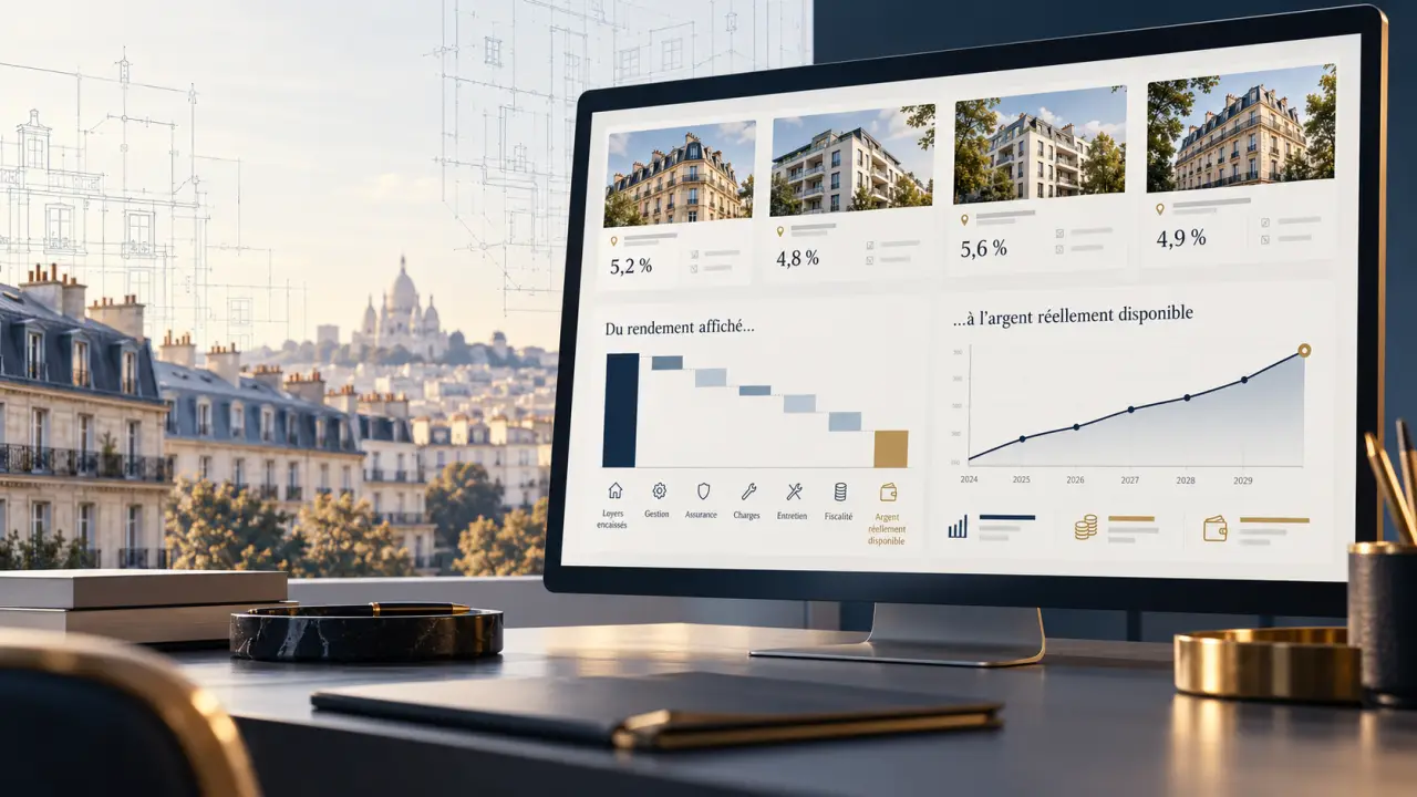 Guide d’investissement immobilier : du rendement affiché à l’argent réellement disponible