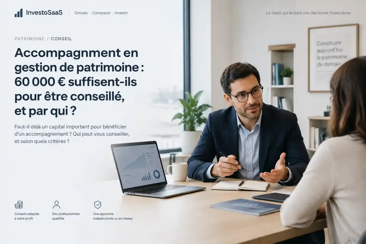 Accompagnement en gestion de patrimoine : 60 000 € suffisent-ils pour être conseillé, et par qui ?