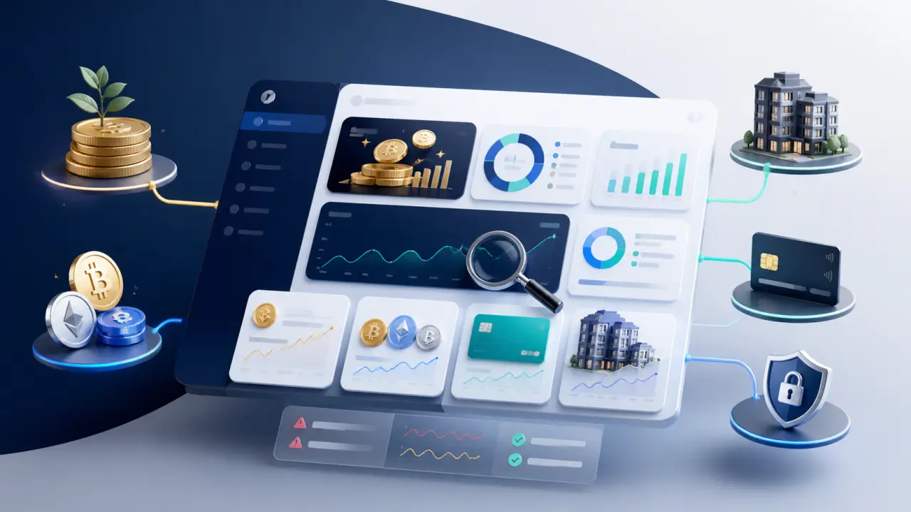 Interface moderne de suivi financier multi-actifs