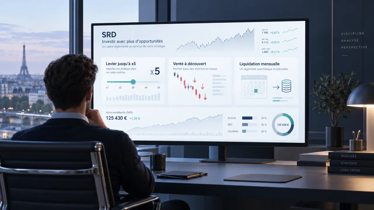 Que permet le SRD aux investisseurs ? Levier x5, vente à découvert et liquidation mensuelle
