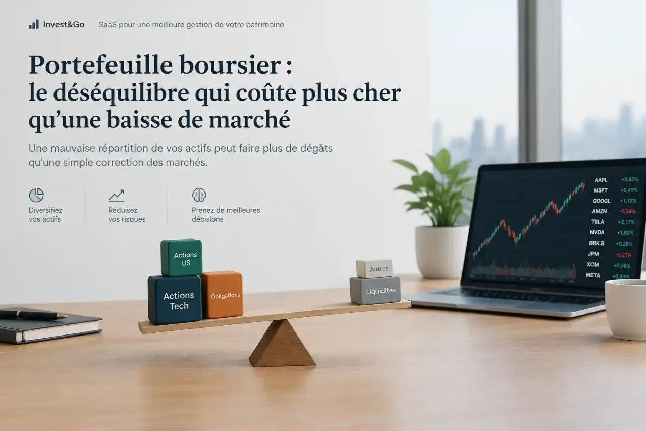 Portefeuille boursier : le déséquilibre qui coûte plus cher qu’une baisse de marché