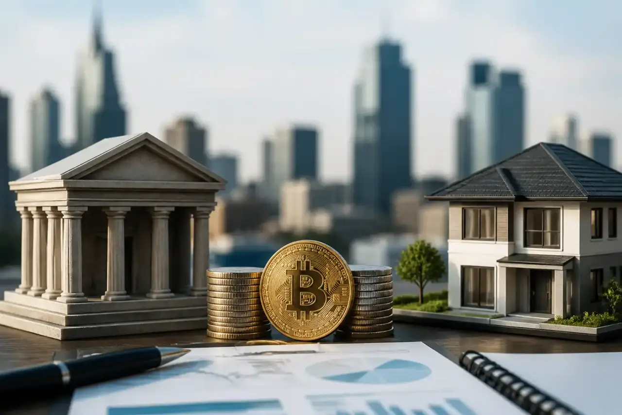 Tableau de bord financier moderne pour suivre banque, crypto et immobilier