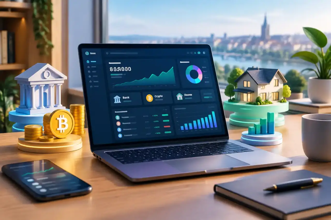 Tableau de bord financier moderne montrant des flux de dividendes